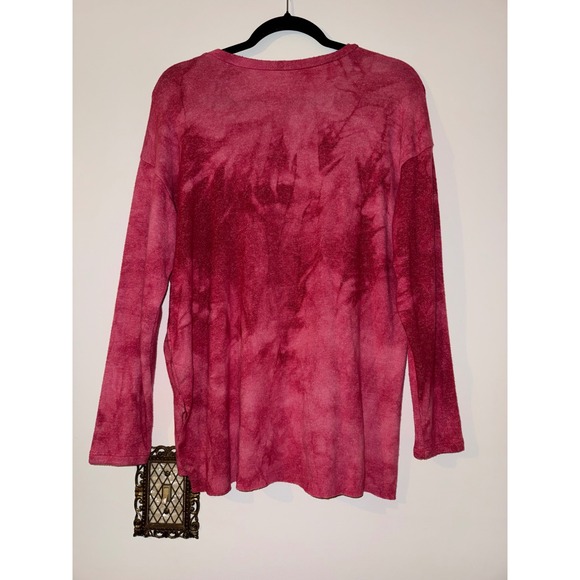 American Eagle Soft & Sexy Plush Pink Tie Dye Long Sleeve Top M 8685-600 - Picture 7 of 7